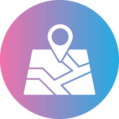 harita simgesinin vektör illüstrasyonu