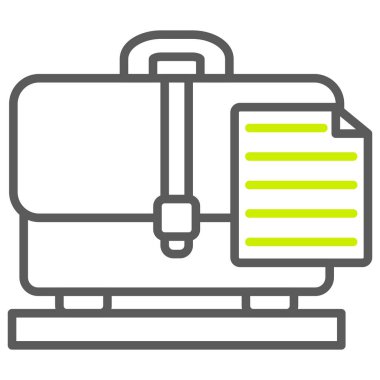 Bagajlı bavul. Web simgesi basit illüstrasyon