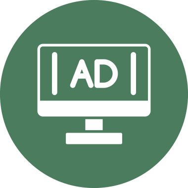 reklam simgesi, basit vektör illüstrasyonu