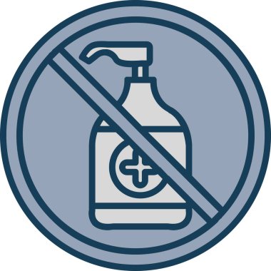 Alkol ikonu yok. Web için dur işareti vektör simgelerinin özet çizimi.