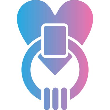 Kalbi olan bir kalbin vektör çizimi