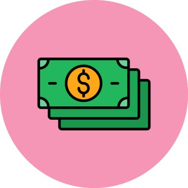 Dolar simgesi vektör illüstrasyonu