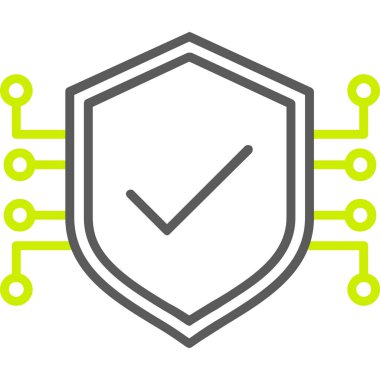 Güvenlik ve modern simgenin vektör illüstrasyonu