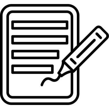 Kalem. Web simgesi basit illüstrasyon