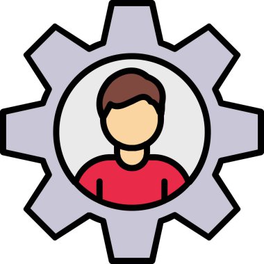 Adamım. Web simgesi basit illüstrasyon