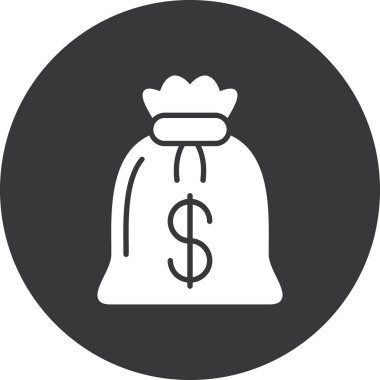 çanta dolar para simgesi ana hat biçiminde