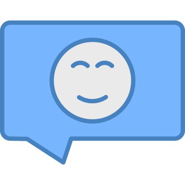 Konuşma balonu gülümseme simgesiyle