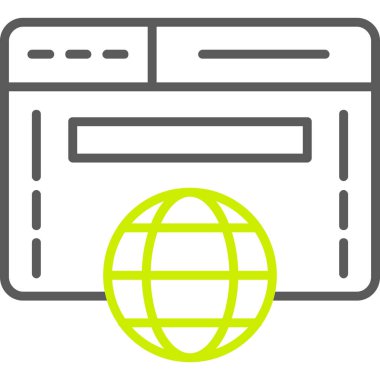 Tarayıcı web tarayıcı simgesi ana hat biçiminde