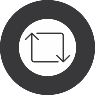 ok yönü simgesi ana hat biçiminde