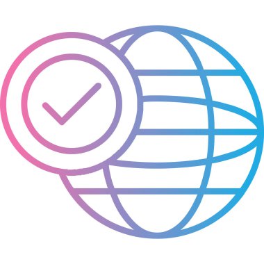 küresel küre. Web simgesi basit illüstrasyon