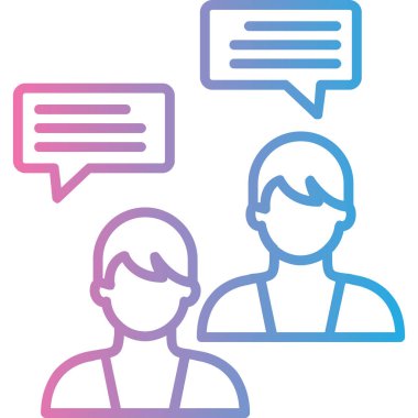 Konuşma balonu vektör çizimi olan bir grup insan