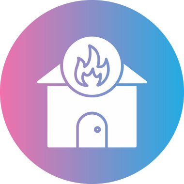 yanan ateş simgesi, vektör illüstrasyonu