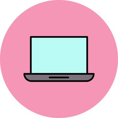 dizüstü bilgisayar simgesi. Basit resimleme