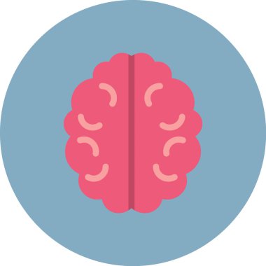 Beynin Vektör İllüstrasyonu, Basit Simge