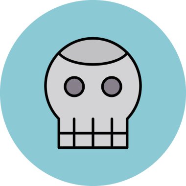 kafatası simgesi, vektör illüstrasyonu