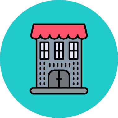 Bina. Web simgesi basit tasarım