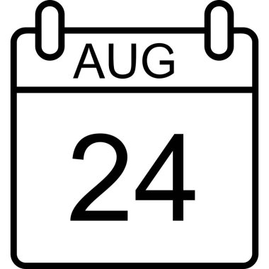 takvim glyph vektör simgesi tasarımı