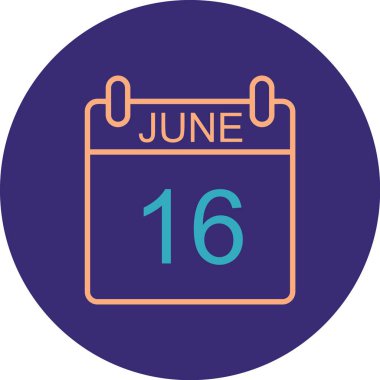 Takvim simgesi tasarımı, vektör illüstrasyonu