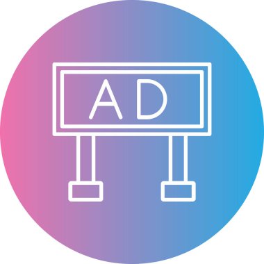 Web reklam simgesi basit illüstrasyon