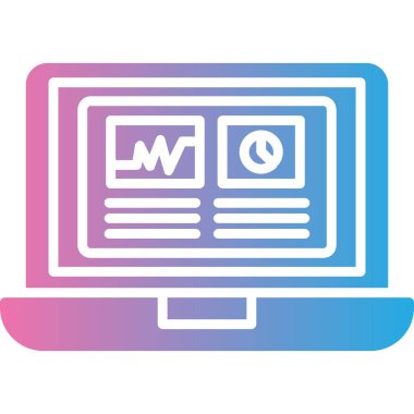 Dizüstü bilgisayar simgesi vektör çizimi