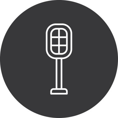 Mikrofon simgesinin vektör illüstrasyonu