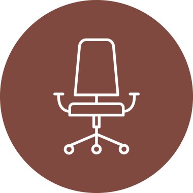 Ofis sandalyesi simgesinin vektör illüstrasyonu