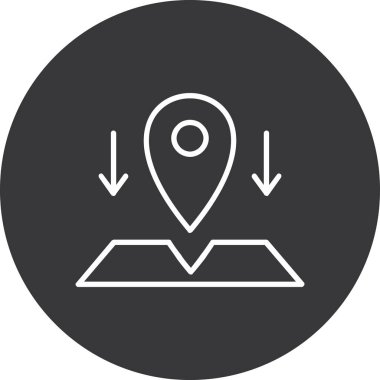 konum haritası simgesi, basit illüstrasyon