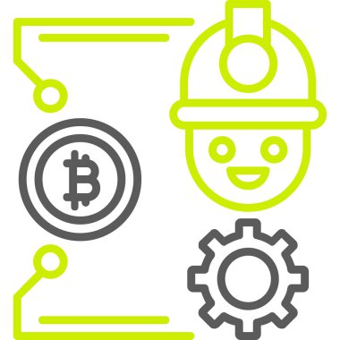 bitcoin. Web simgesi basit illüstrasyon