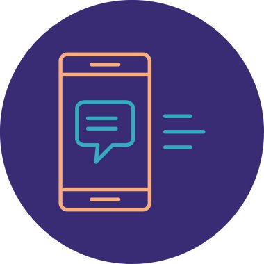 Konuş. Web simgesi basit illüstrasyon