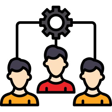 takım çalışması düz vektör simgesi