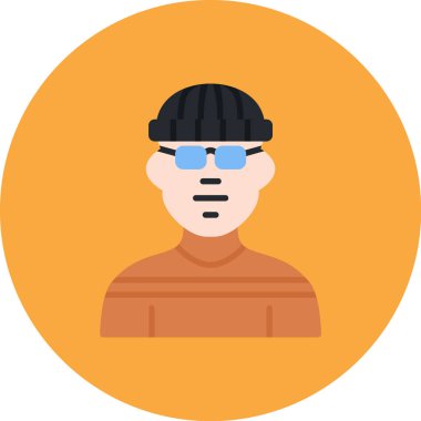 avatar erkek simgesi düz stil