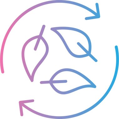 Ekoloji simgesi, vektör illüstrasyonu