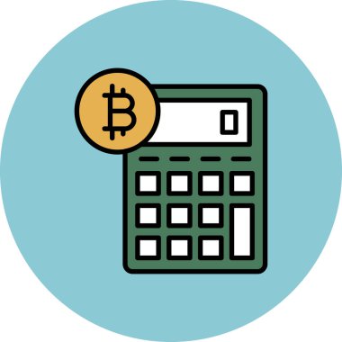 bitcoin. Web simgesi basit illüstrasyon