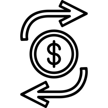 Oklu dolar işareti, basit satır simgesi.