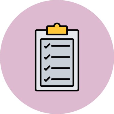 Denetim listesi web simgesi, vektör çizim