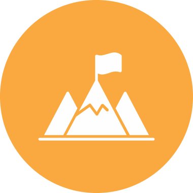 dağ simgesi, vektör illüstrasyon