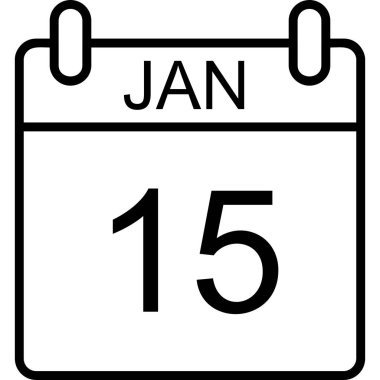 Takvim simgesi tasarımı, vektör illüstrasyonu