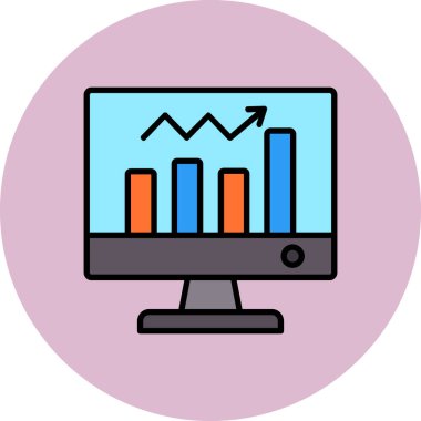 Analizler. Web simgesi basit illüstrasyon