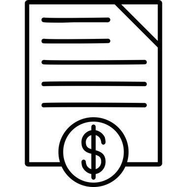 para vektörü ince çizgi simgesi