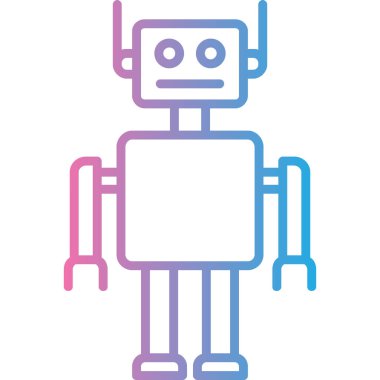 Robot modern simge, vektör illüstrasyonu