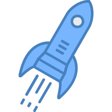 roket ikonu vektör illüstrasyonu