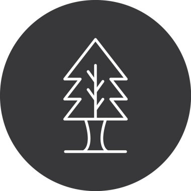 ağaç simgesi vektör illüstrasyonu