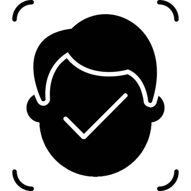 Beyaz arkaplan ve daire şeklinde siyah bir dairedeki bir adamın vektör simgesi