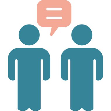 İnsanlarla konuşma kabarcıkları, illüstrasyon