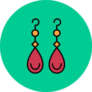 Küpeler. Web simgesi basit illüstrasyon