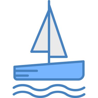 Tekne. Web simgesi basit illüstrasyon