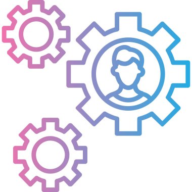 Dişliler. Web simgesi basit illüstrasyon