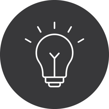 Ampul Ağı simgesi, dış hat vektörü