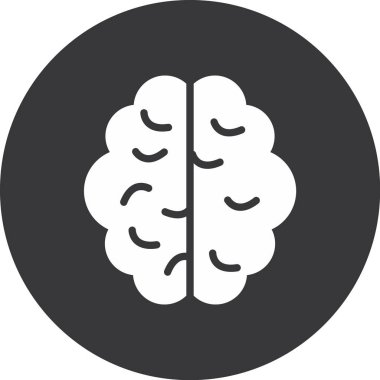 Moda Biçimli Beyin Simgesi İzole Arkaplan