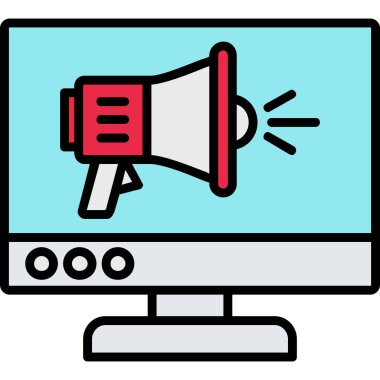 megafon web simgesi basit tasarım